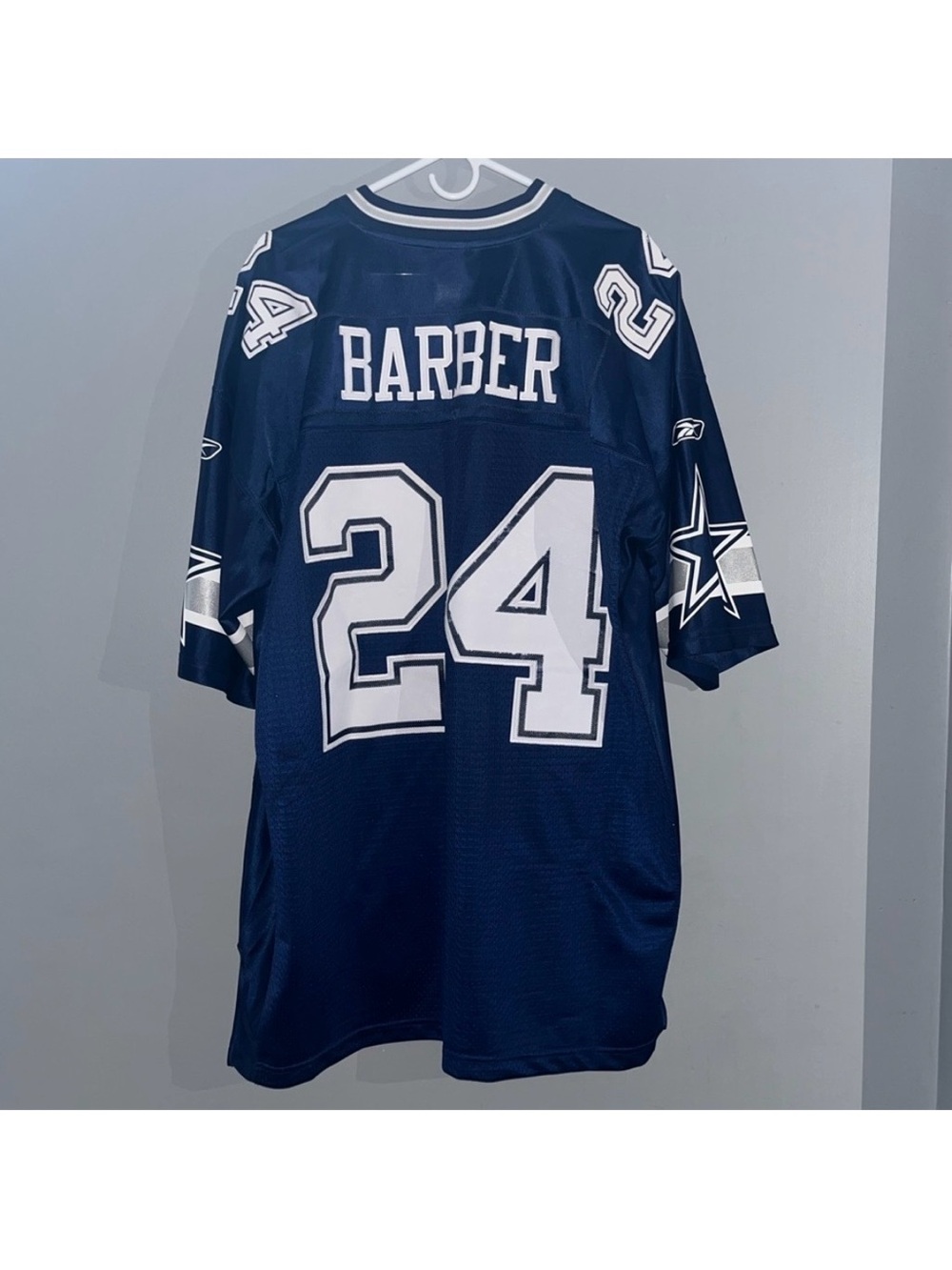 Dallas Cowboys Marion Barber #24 Blue Authentic NFL Throwback Football Jersey - Picture 2 of 5